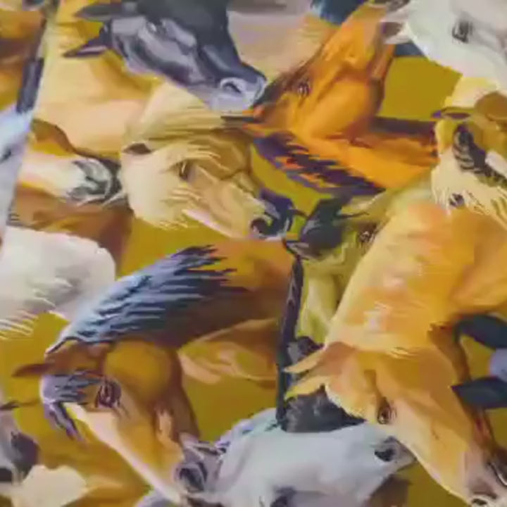 Horse Fabric, Premium 100% Cotton fabric, Digital Print