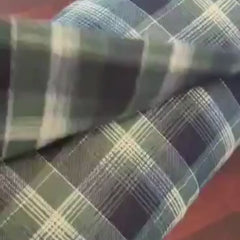 Plaid FLANNEL, Black and Green Plaid FLANNEL fabric