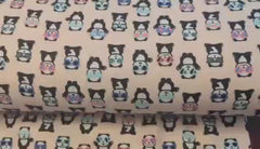Cool Panda FLANNEL fabric on Pink