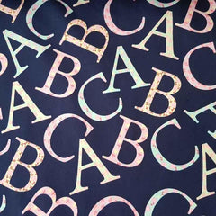 Alphabet Fabric, Oh Baby, Michael Miller 6158 Navy