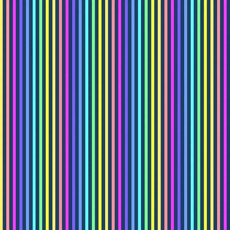 Andover Fabrics – Rainbow Stripe Navy A-9427-B - Fabric Design Treasures