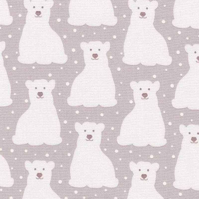 Arctic, Polar Bear Fabric - Polar Bears Plum by Elizabeth Hartman