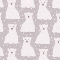 Arctic, Polar Bear Fabric - Polar Bears Plum by Elizabeth Hartman