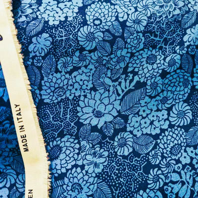 Arthurs Garden, Blue Dahlia, Liberty Fabrics | Fabric Design Treasures