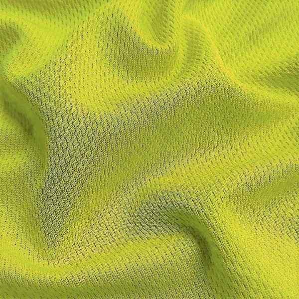 AWJ in Neon Yellow, Athletic Wicking Jersey Rice Mesh Fabric