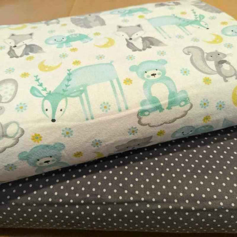 Image of Baby Animals Nursery FLANNEL, Magic Moon - Fabric Design Treasures