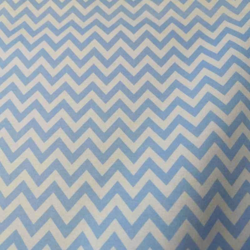Baby Kisses Chevron in Blue and White Wide Back FLANNEL
