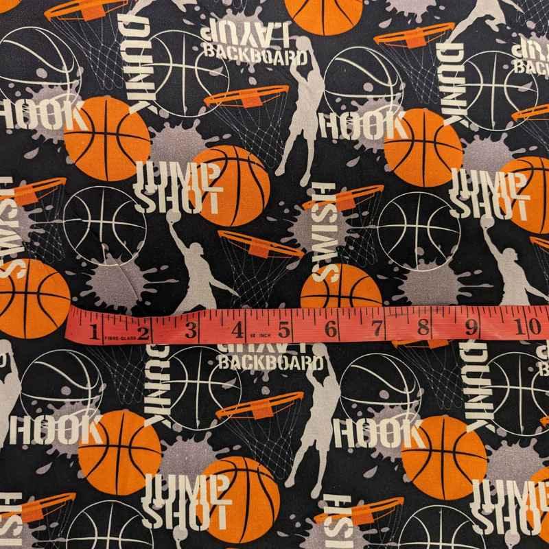 Basketball Player fabric with Basketball Text