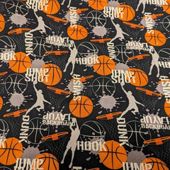Basketball Player fabric with Basketball Text