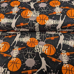 Basketball Player fabric with Basketball Text