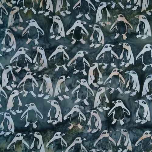 Batik by Mirah Winter Silver Nest Grey Penguin Explorer