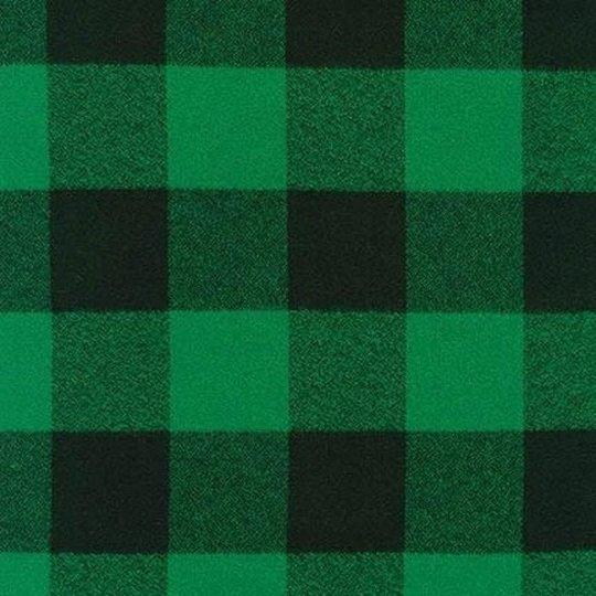 Black and Green Buffalo Plaid Flannel 2" Squares