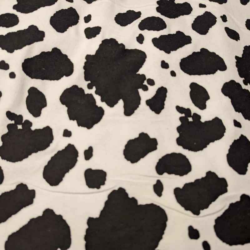 Black Cow FLANNEL on White | Fabric Design Treasures