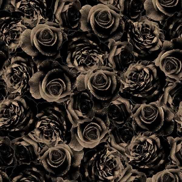 Black Roses Fabric, Deja Boo Collection - Fabric Design Treasures