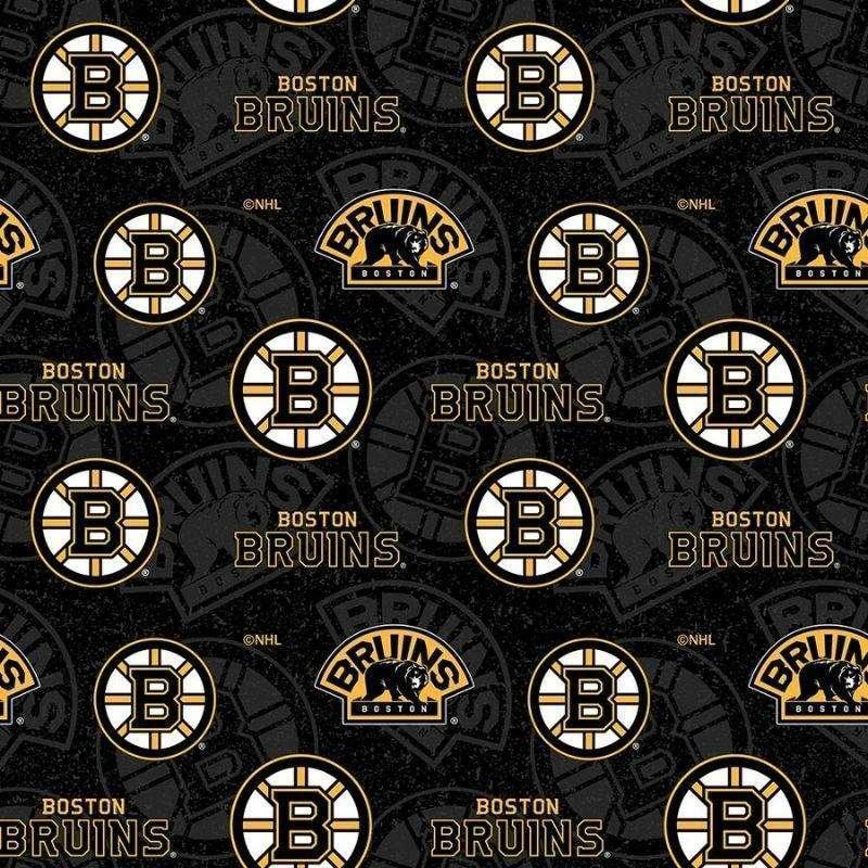 Boston Bruins NHL Hockey Fabric