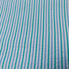 Breakers Seersucker Mint/Blue and White Stripes