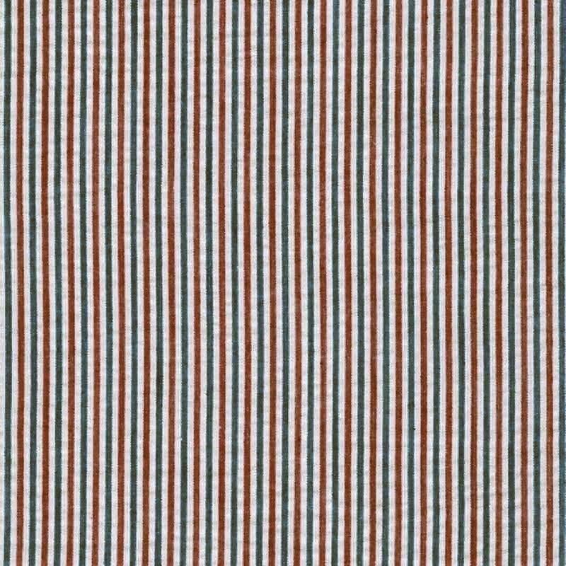 Breakers Seersucker Vintage Blue/Red, White Stripes