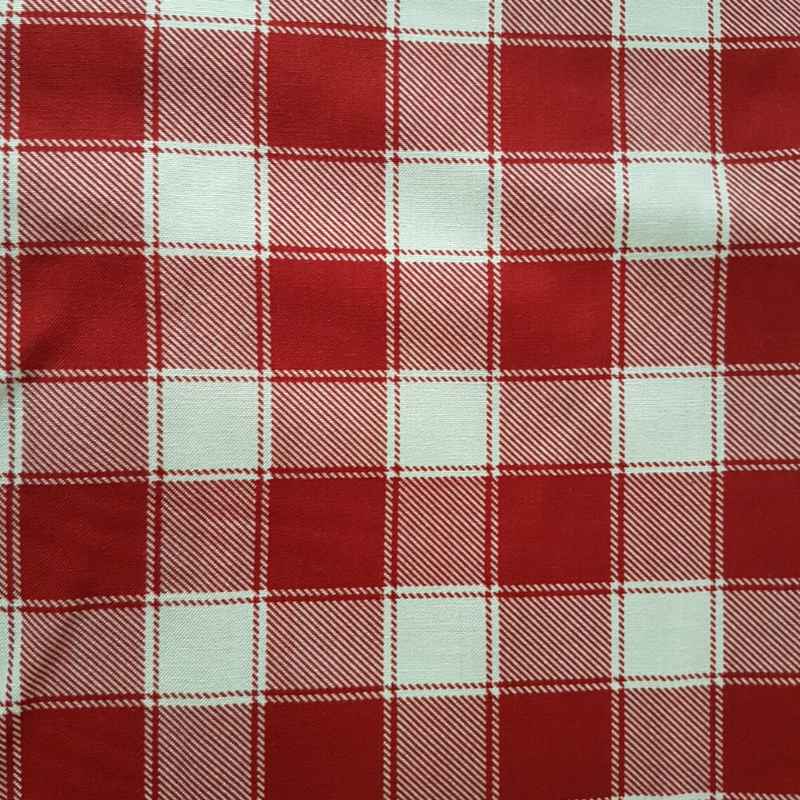 Buffalo Plaid Red and White Cotton Fabric