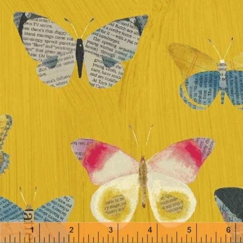 Butterfly Fabric, Wonder, Newspaper Butterflies