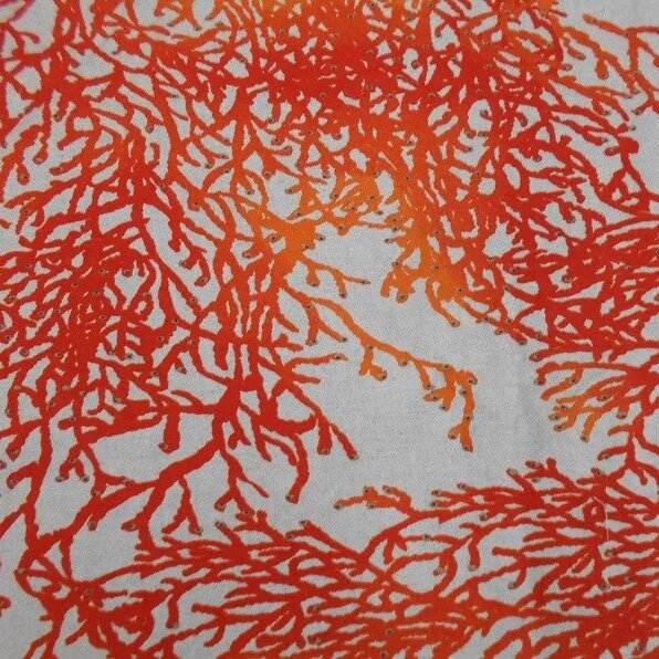 CALEDONIE in Orange Cotton Canvas - Fabric Design Treasures