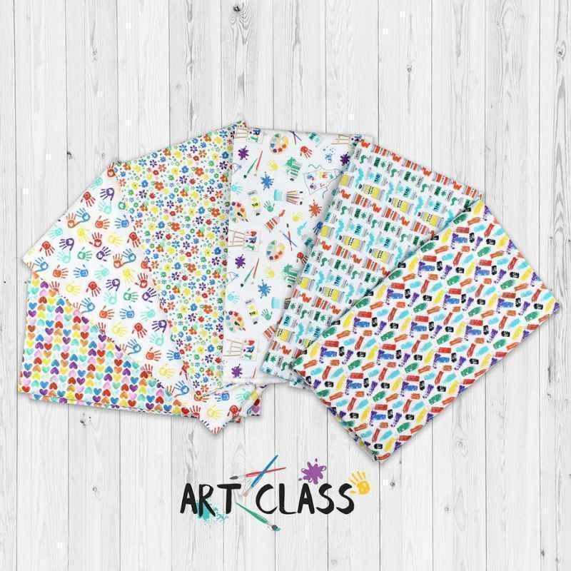 Camelot Fabric's Art Class 6Pc Yard Cut Bundle, Cotton