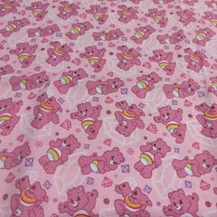 Care Bears on Pink Cotton Print | Fabric Design Treasures