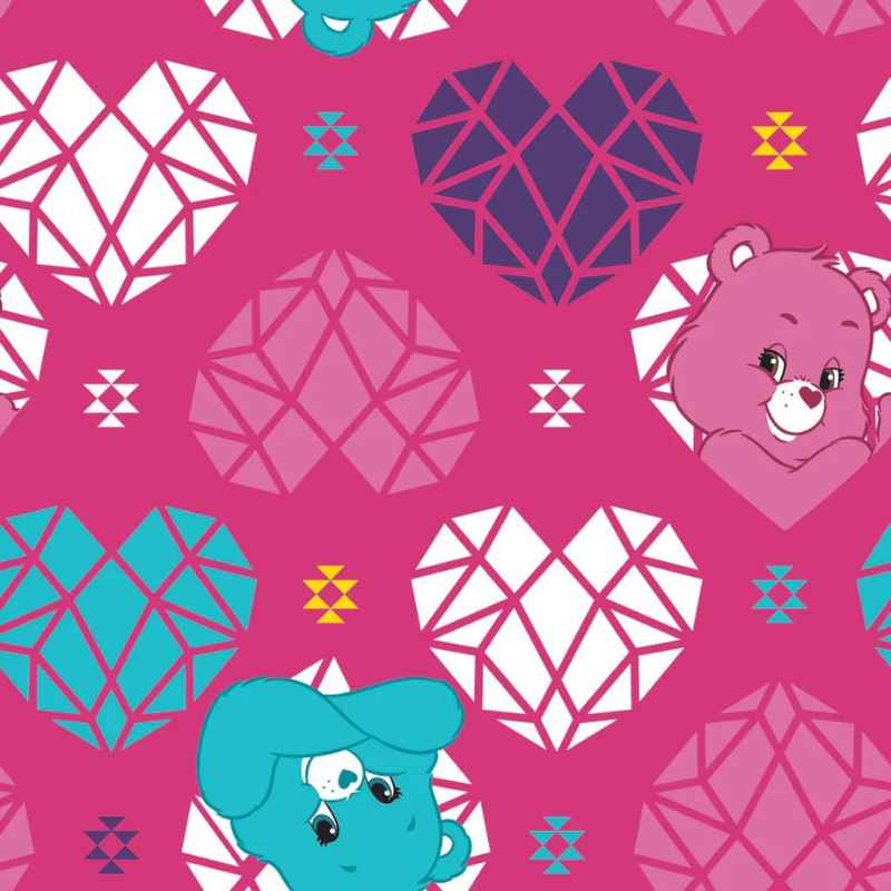 Care Bears Sparkle & Shine - Hearts, Licensed | Fabric Design Treasures