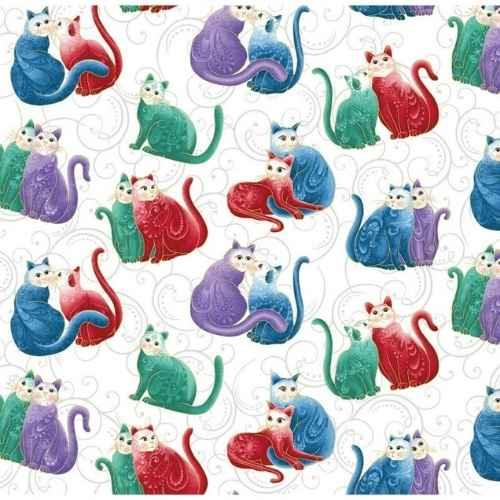 Cat Fabric Benartex Cat-I-tude 2 PurrFect Together