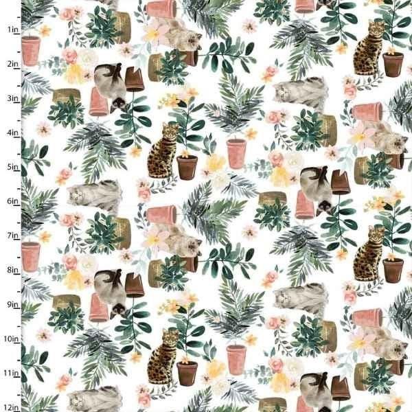 Cat Fabric, Everyday is Caturday Collection 3 Wishes