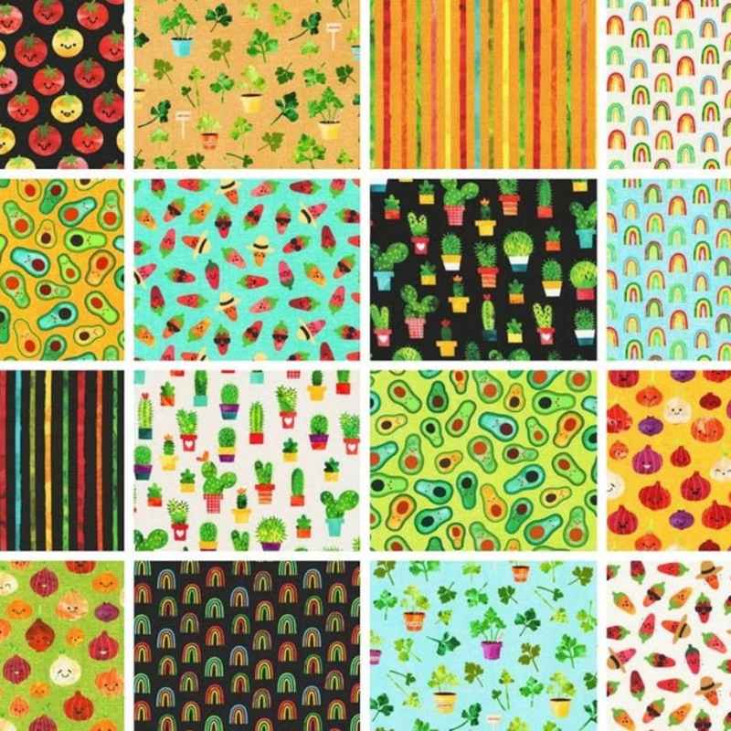 Chili Smiles, Fat Quarter Bundle, 19pc, FQ-1735-19