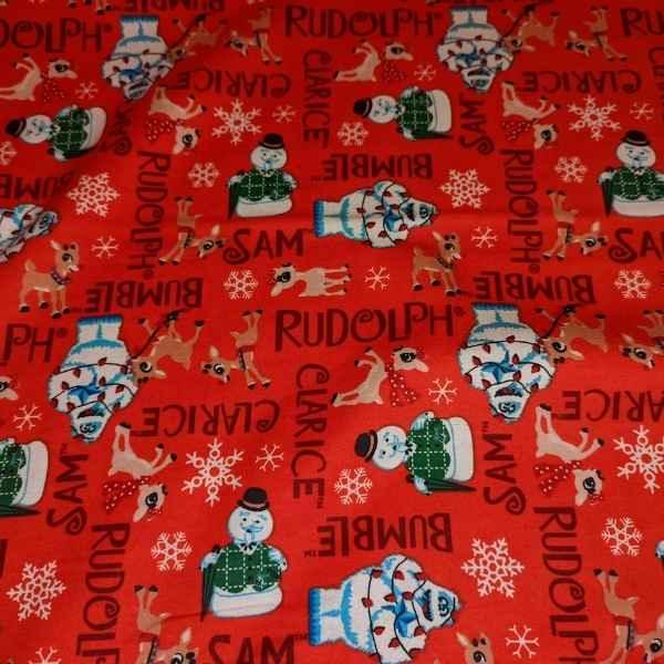 Christmas Flannel Rudolph Flannel Character Names Red