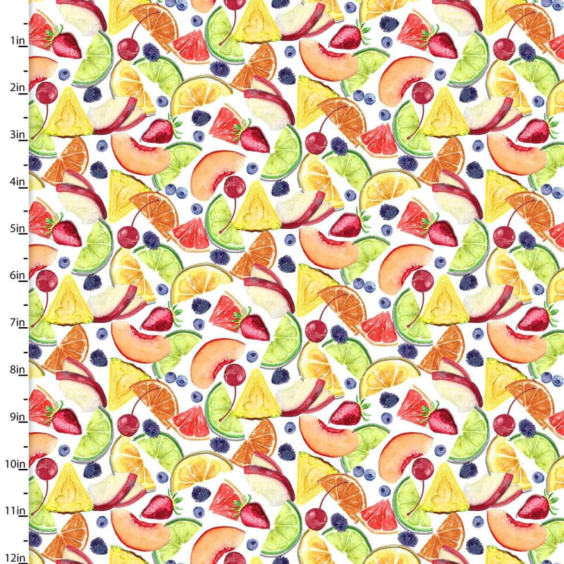 Cocktail Fruit Fabric, Glitter Fabric, Mixology Collection
