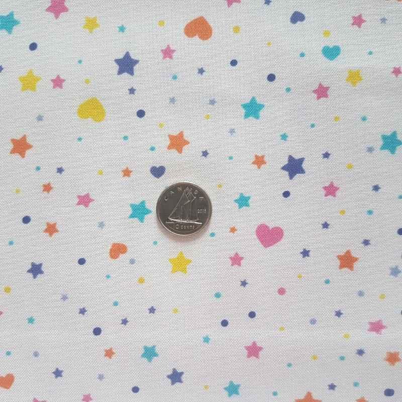 Confetti Fabric, Heart Fabric, Star Fabric, Sprinkles Fabric