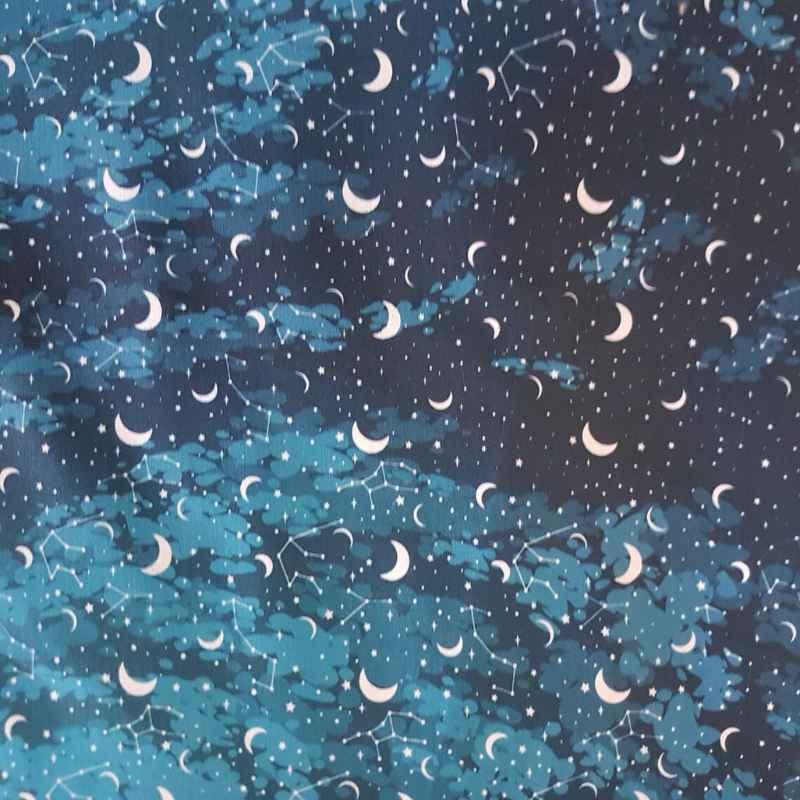 Constellation Fabric, Moon Fabric, Celestial, Cotton Fabric