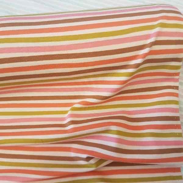 Crayon Stripes Organic Jersey Knit Oeko-Tex - Fabric Design Treasures