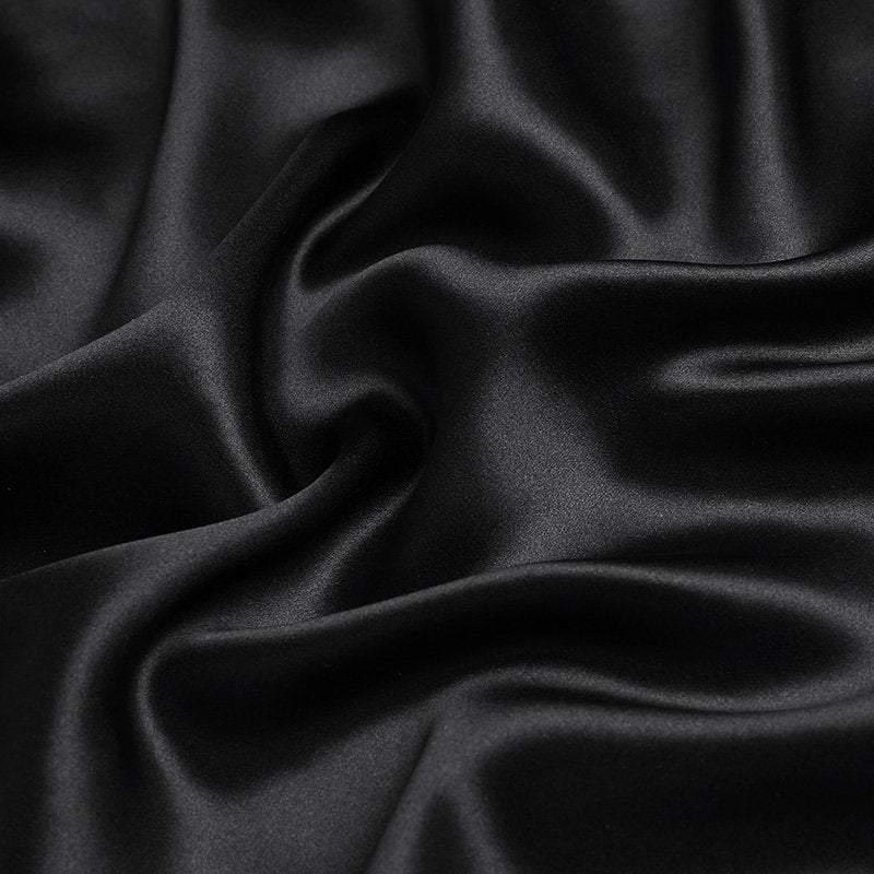 Crepe Back Satin Fabric in Black