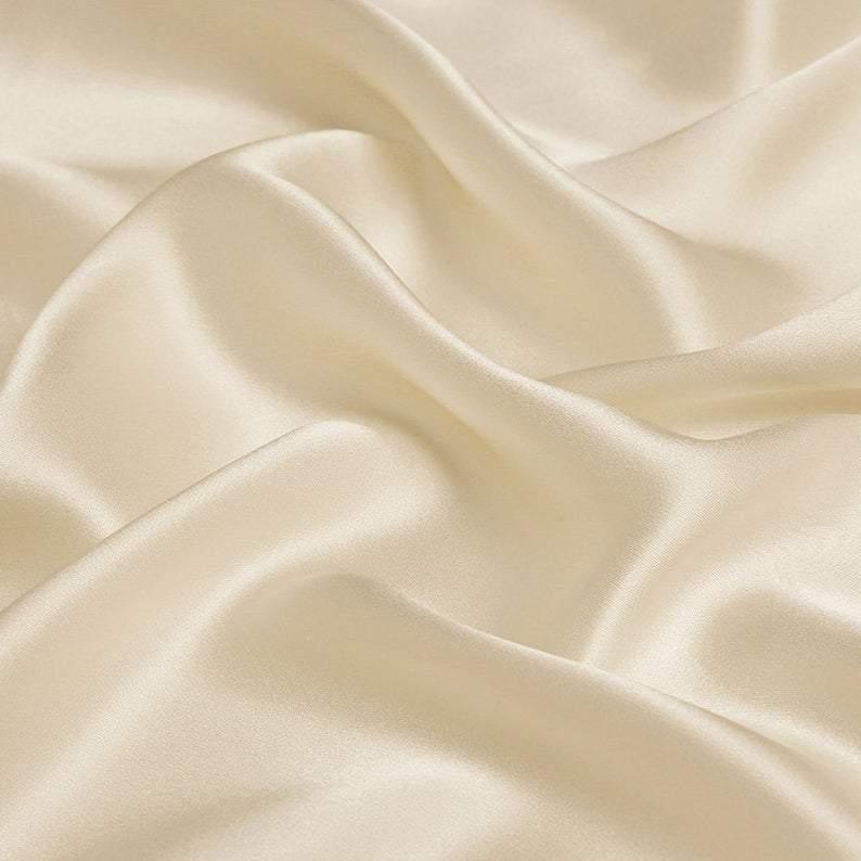 Crepe Back Satin Fabric in Ivory | Fabric Design Treasures