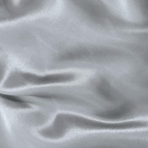 Crepe Back Satin Fabric in Silver