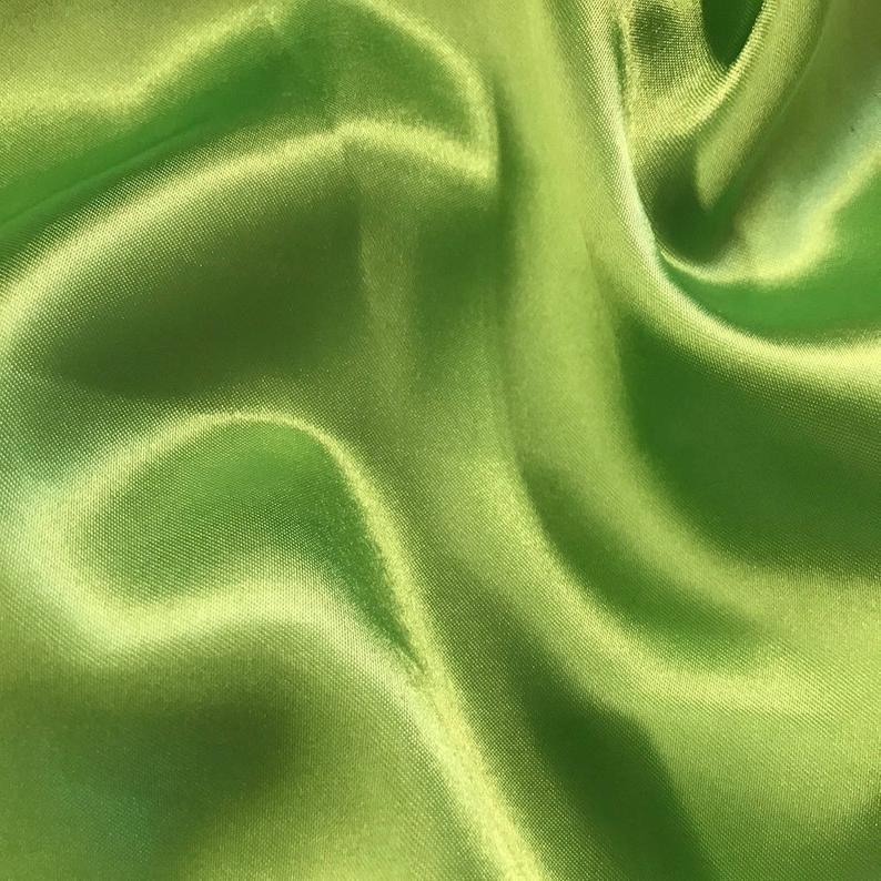 Crepe Back Satin in Kiwi Green