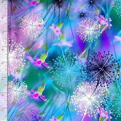 Dandelion Cotton Fabric Ethereal Bright Dandelion Field