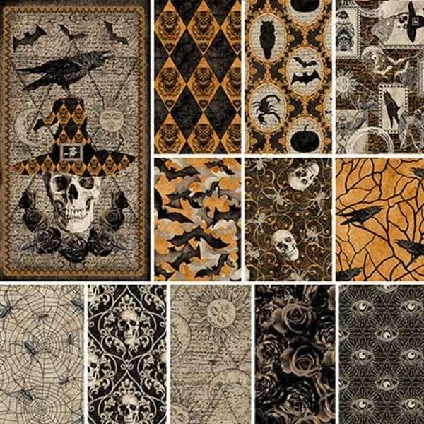 Deja Boo - Fat Quarter 11pc bundle and Panel - Fabric Design Treasures