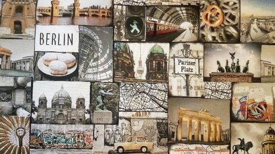 Digitally Printed Cotton Canvas of Berlin Landmarks