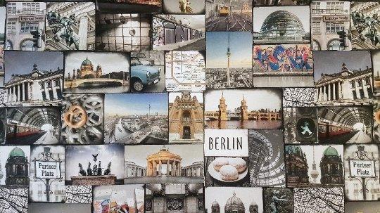Digitally Printed Cotton Canvas of Berlin Landmarks