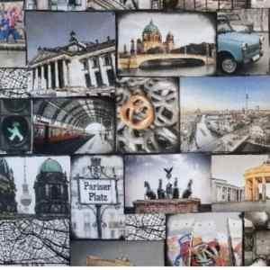 Digitally Printed Cotton Canvas of Berlin Landmarks