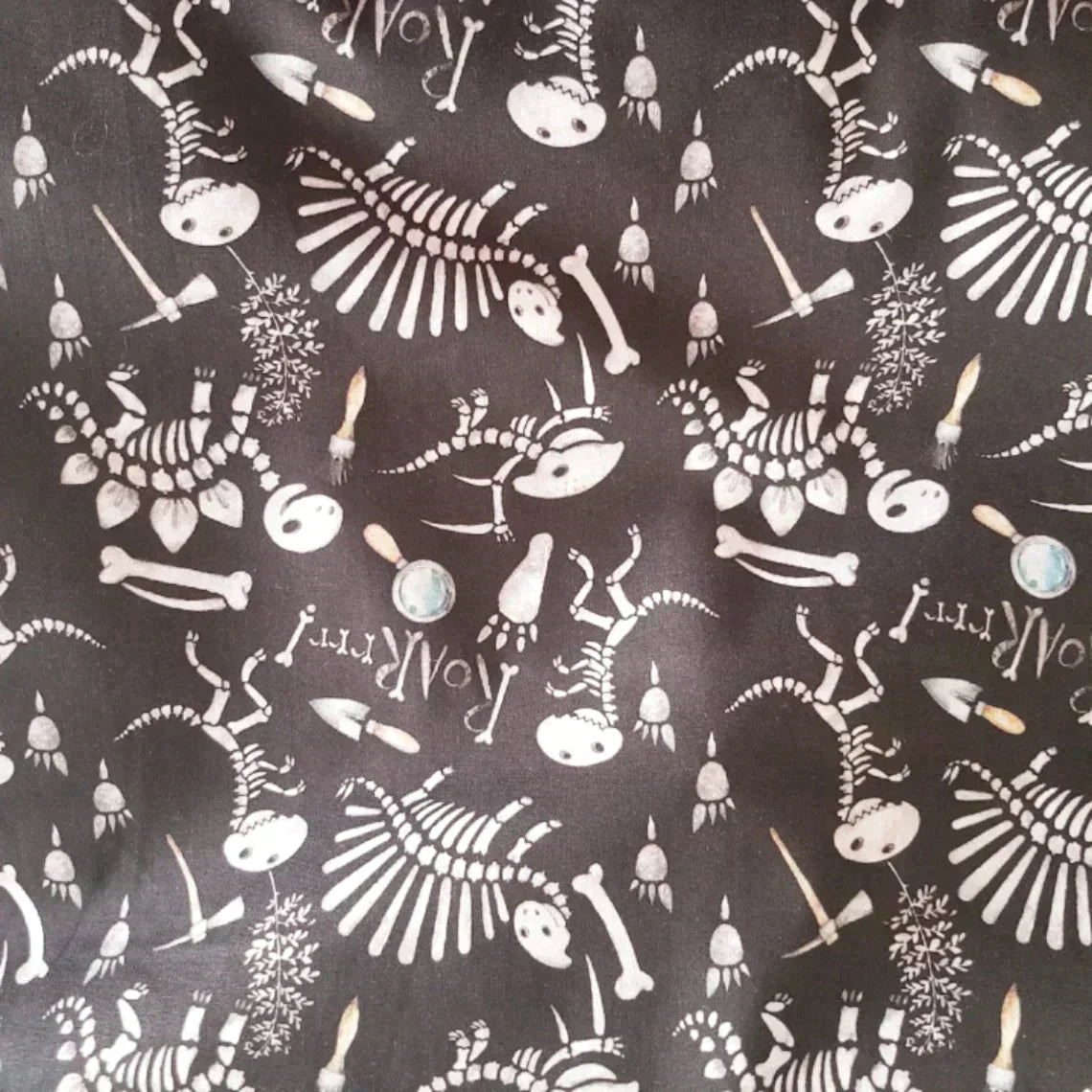 Dinosaur Fabric, Skeleton Fabric, ZoZo Designs