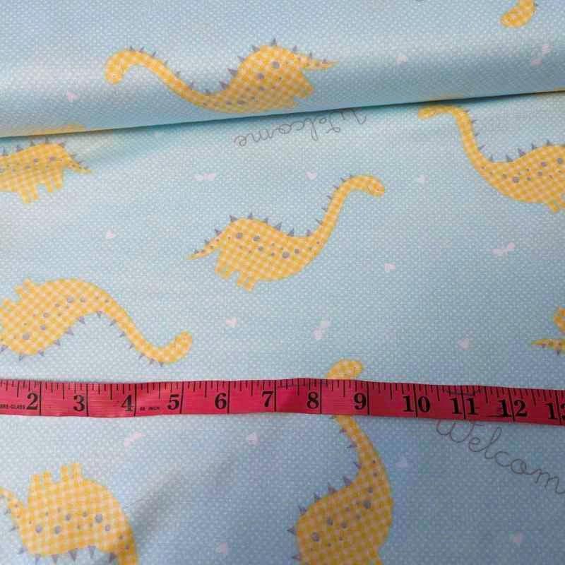 Dinosaur in Teal, Super Supple Soft Bamboo Flannel, Gender Neutral