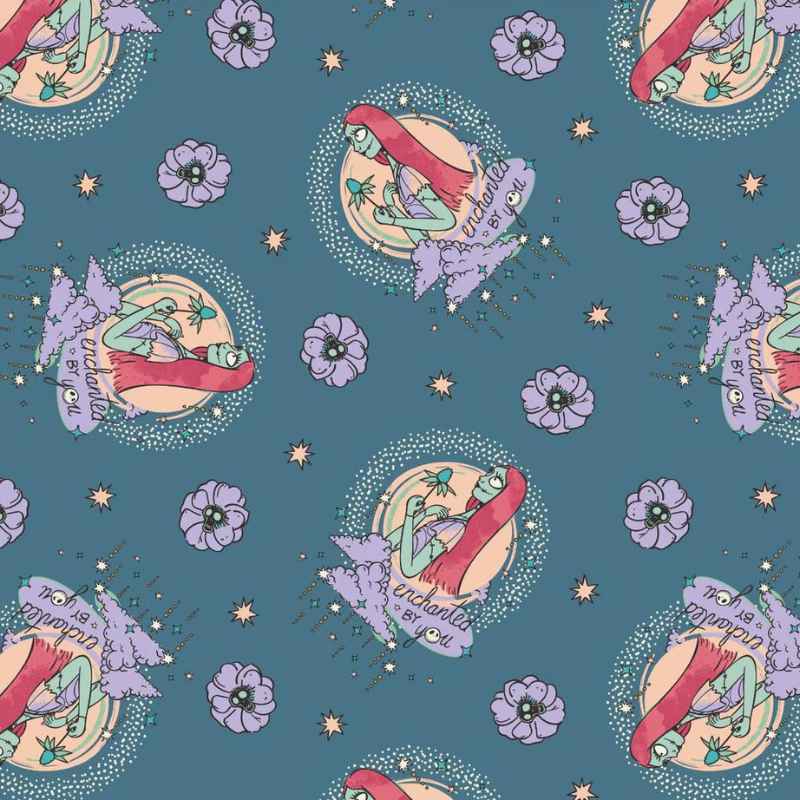 Disney Enchanted Sally on Navy Nightmare before Christmas - Fabric Design Treasures
