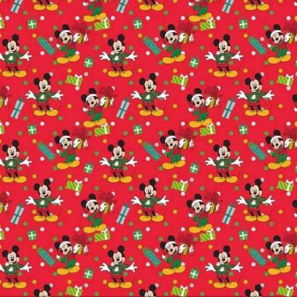 Disney Mickey Mouse Christmas Cotton Fabric