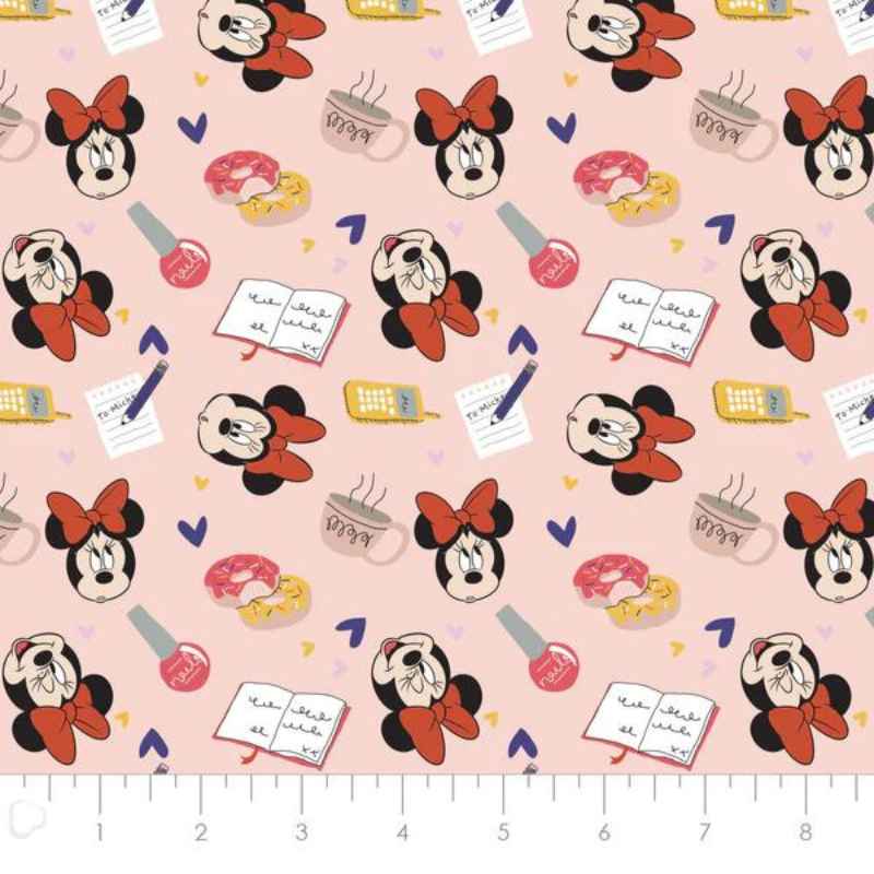 Disney Minnie Living Her Best Life in Blush | Fabric Design Treasures