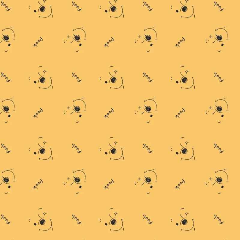 Disney Winnie the Pooh, Outline of Pooh Face | Fabric Design Treasures